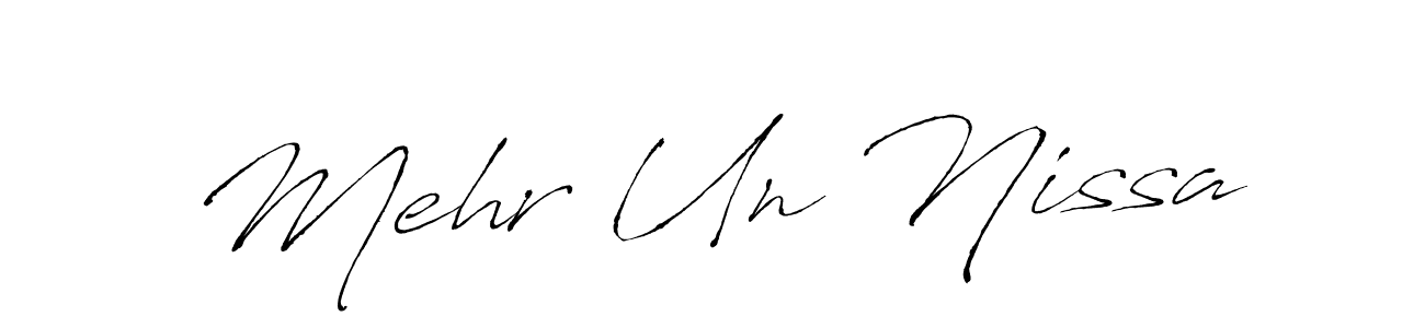 How to make Mehr Un Nissa signature? Antro_Vectra is a professional autograph style. Create handwritten signature for Mehr Un Nissa name. Mehr Un Nissa signature style 6 images and pictures png