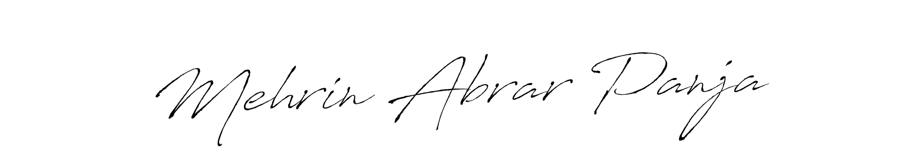 How to make Mehrin Abrar Panja signature? Antro_Vectra is a professional autograph style. Create handwritten signature for Mehrin Abrar Panja name. Mehrin Abrar Panja signature style 6 images and pictures png