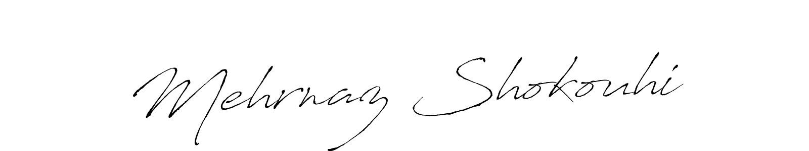 Mehrnaz Shokouhi stylish signature style. Best Handwritten Sign (Antro_Vectra) for my name. Handwritten Signature Collection Ideas for my name Mehrnaz Shokouhi. Mehrnaz Shokouhi signature style 6 images and pictures png
