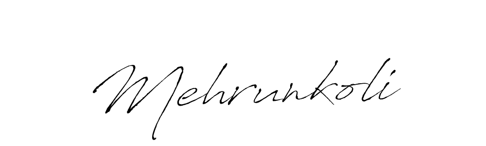 Mehrunkoli stylish signature style. Best Handwritten Sign (Antro_Vectra) for my name. Handwritten Signature Collection Ideas for my name Mehrunkoli. Mehrunkoli signature style 6 images and pictures png