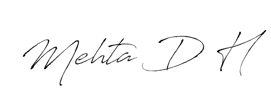 Similarly Antro_Vectra is the best handwritten signature design. Signature creator online .You can use it as an online autograph creator for name Mehta D H. Mehta D H signature style 6 images and pictures png