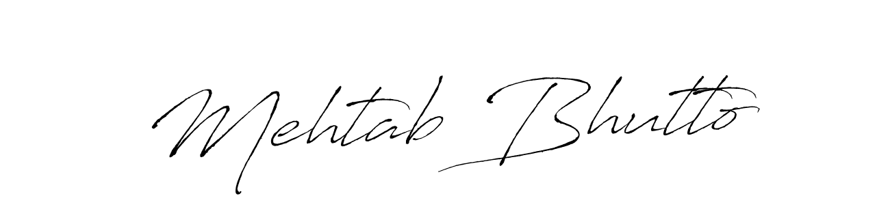 The best way (Antro_Vectra) to make a short signature is to pick only two or three words in your name. The name Mehtab Bhutto include a total of six letters. For converting this name. Mehtab Bhutto signature style 6 images and pictures png