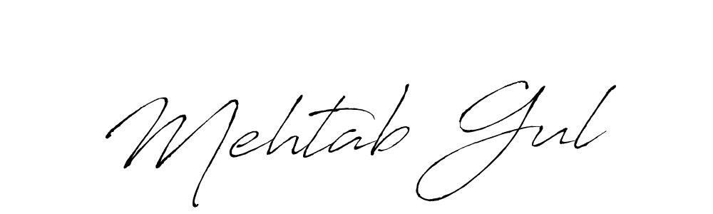 Make a beautiful signature design for name Mehtab Gul. With this signature (Antro_Vectra) style, you can create a handwritten signature for free. Mehtab Gul signature style 6 images and pictures png