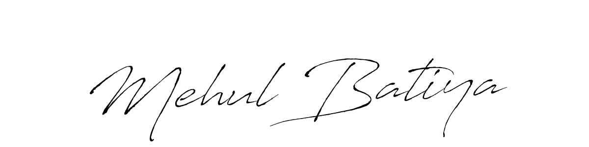 Mehul Batiya stylish signature style. Best Handwritten Sign (Antro_Vectra) for my name. Handwritten Signature Collection Ideas for my name Mehul Batiya. Mehul Batiya signature style 6 images and pictures png