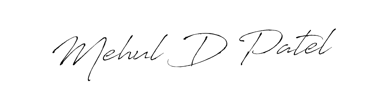 Make a beautiful signature design for name Mehul D Patel. With this signature (Antro_Vectra) style, you can create a handwritten signature for free. Mehul D Patel signature style 6 images and pictures png
