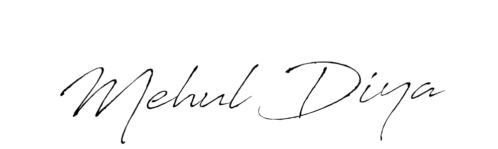 How to make Mehul Diya signature? Antro_Vectra is a professional autograph style. Create handwritten signature for Mehul Diya name. Mehul Diya signature style 6 images and pictures png