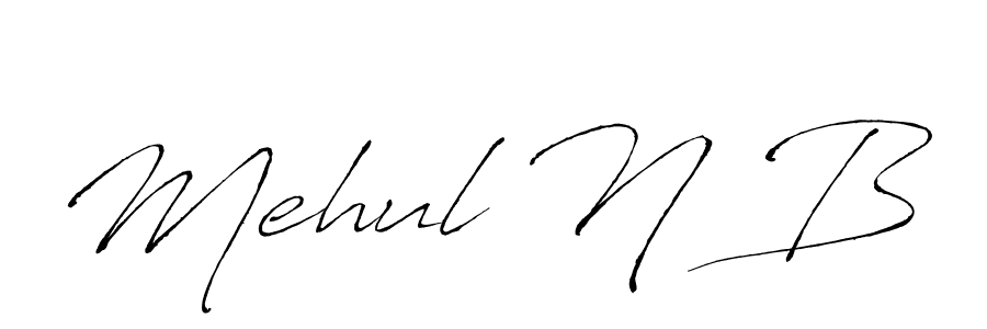 Design your own signature with our free online signature maker. With this signature software, you can create a handwritten (Antro_Vectra) signature for name Mehul N B. Mehul N B signature style 6 images and pictures png