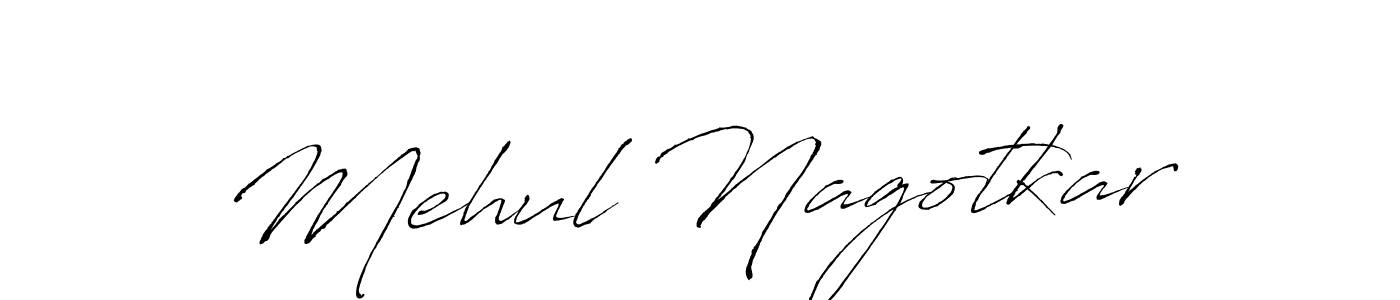 Make a beautiful signature design for name Mehul Nagotkar. With this signature (Antro_Vectra) style, you can create a handwritten signature for free. Mehul Nagotkar signature style 6 images and pictures png