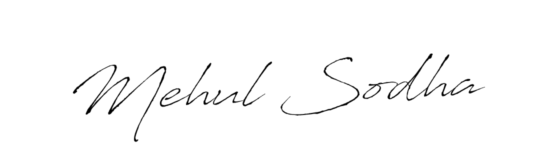 Create a beautiful signature design for name Mehul Sodha. With this signature (Antro_Vectra) fonts, you can make a handwritten signature for free. Mehul Sodha signature style 6 images and pictures png