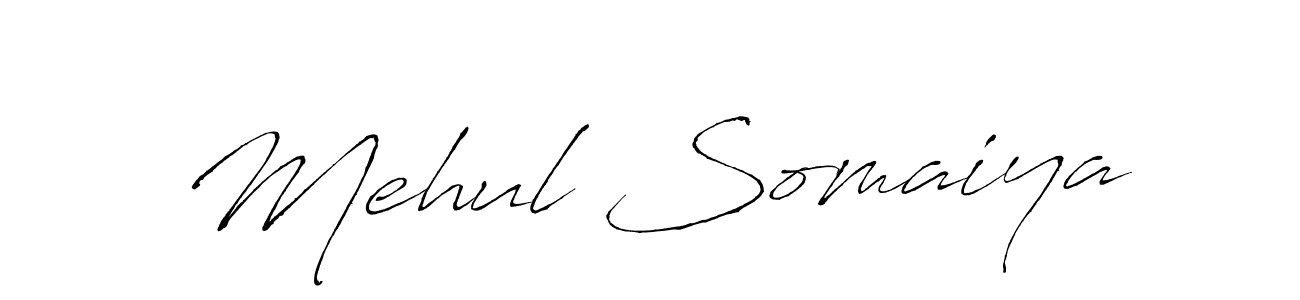 Antro_Vectra is a professional signature style that is perfect for those who want to add a touch of class to their signature. It is also a great choice for those who want to make their signature more unique. Get Mehul Somaiya name to fancy signature for free. Mehul Somaiya signature style 6 images and pictures png
