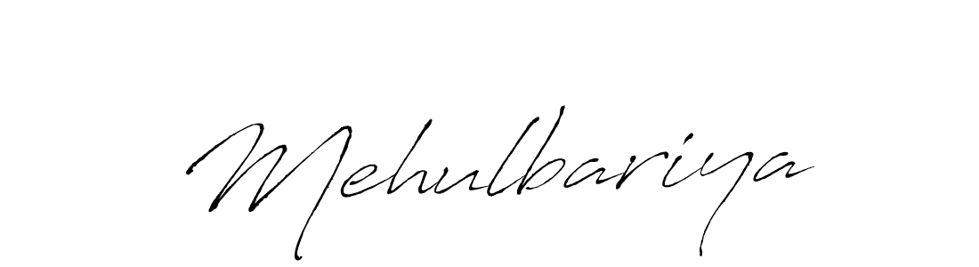 Design your own signature with our free online signature maker. With this signature software, you can create a handwritten (Antro_Vectra) signature for name Mehulbariya. Mehulbariya signature style 6 images and pictures png
