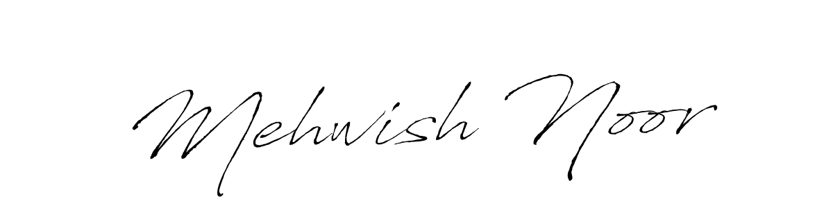Make a beautiful signature design for name Mehwish Noor. With this signature (Antro_Vectra) style, you can create a handwritten signature for free. Mehwish Noor signature style 6 images and pictures png