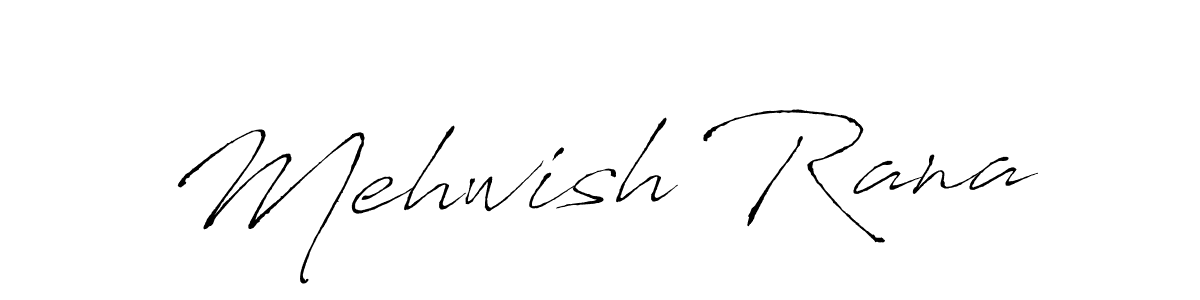 Make a beautiful signature design for name Mehwish Rana. With this signature (Antro_Vectra) style, you can create a handwritten signature for free. Mehwish Rana signature style 6 images and pictures png