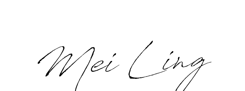 Make a beautiful signature design for name Mei Ling. With this signature (Antro_Vectra) style, you can create a handwritten signature for free. Mei Ling signature style 6 images and pictures png
