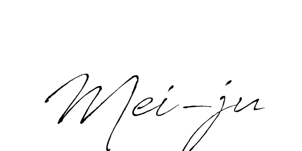 Make a beautiful signature design for name Mei-ju. With this signature (Antro_Vectra) style, you can create a handwritten signature for free. Mei-ju signature style 6 images and pictures png