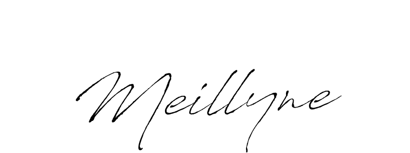 The best way (Antro_Vectra) to make a short signature is to pick only two or three words in your name. The name Meillyne include a total of six letters. For converting this name. Meillyne signature style 6 images and pictures png
