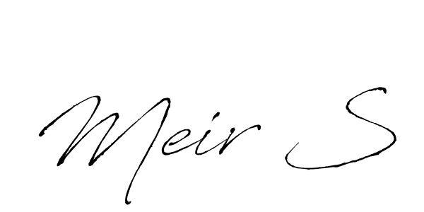 It looks lik you need a new signature style for name Meir S. Design unique handwritten (Antro_Vectra) signature with our free signature maker in just a few clicks. Meir S signature style 6 images and pictures png