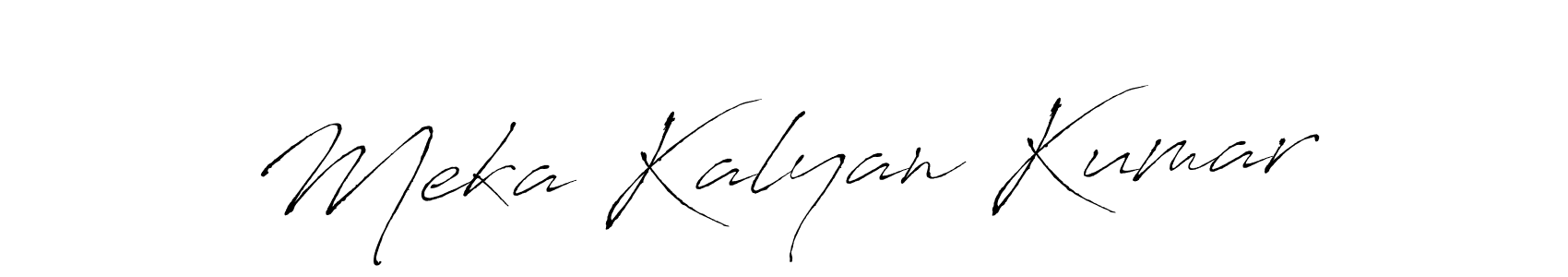 How to make Meka Kalyan Kumar signature? Antro_Vectra is a professional autograph style. Create handwritten signature for Meka Kalyan Kumar name. Meka Kalyan Kumar signature style 6 images and pictures png