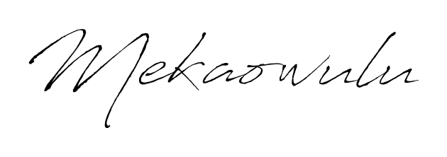 Create a personalized artistic stamp with Mekaowulu in Antro_Vectra font. Perfect for visual artists, designers, and influencers. Mekaowulu signature style 6 images and pictures png