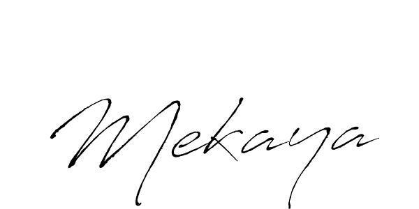 Use a signature maker to create a handwritten signature online. With this signature software, you can design (Antro_Vectra) your own signature for name Mekaya. Mekaya signature style 6 images and pictures png
