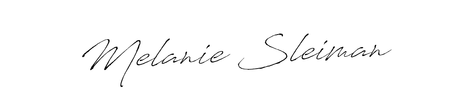 Antro_Vectra is a professional signature style that is perfect for those who want to add a touch of class to their signature. It is also a great choice for those who want to make their signature more unique. Get Melanie Sleiman name to fancy signature for free. Melanie Sleiman signature style 6 images and pictures png