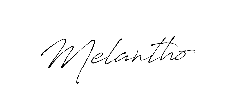 Use a signature maker to create a handwritten signature online. With this signature software, you can design (Antro_Vectra) your own signature for name Melantho. Melantho signature style 6 images and pictures png