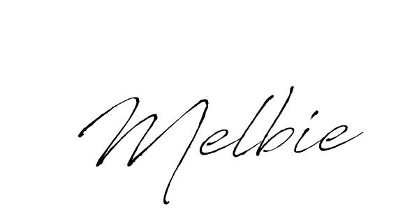 Melbie stylish signature style. Best Handwritten Sign (Antro_Vectra) for my name. Handwritten Signature Collection Ideas for my name Melbie. Melbie signature style 6 images and pictures png