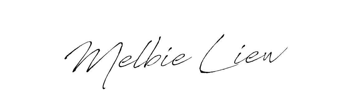 Create a beautiful signature design for name Melbie Liew. With this signature (Antro_Vectra) fonts, you can make a handwritten signature for free. Melbie Liew signature style 6 images and pictures png