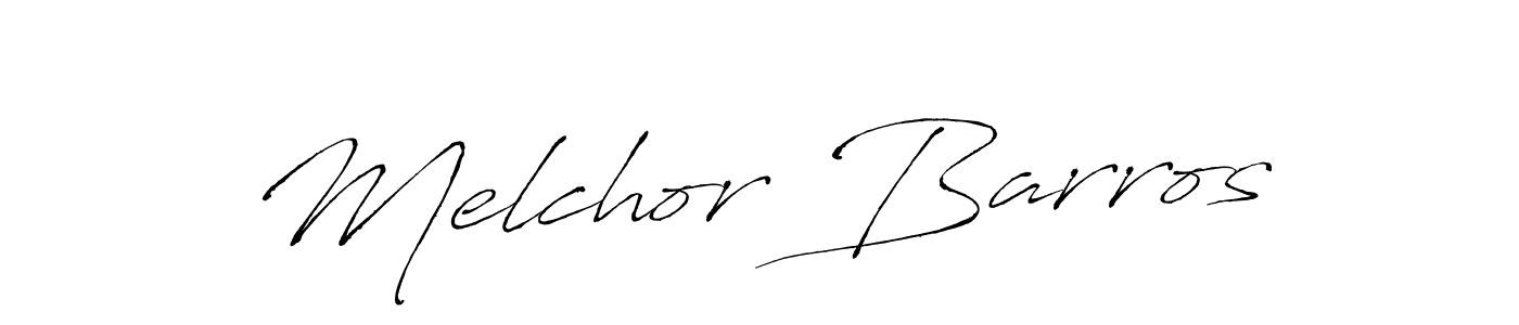 How to make Melchor Barros name signature. Use Antro_Vectra style for creating short signs online. This is the latest handwritten sign. Melchor Barros signature style 6 images and pictures png