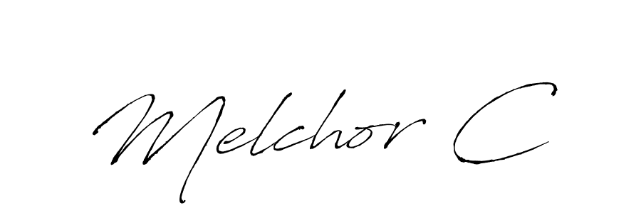 Also we have Melchor C name is the best signature style. Create professional handwritten signature collection using Antro_Vectra autograph style. Melchor C signature style 6 images and pictures png