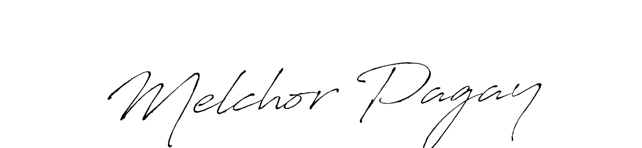 The best way (Antro_Vectra) to make a short signature is to pick only two or three words in your name. The name Melchor Pagay include a total of six letters. For converting this name. Melchor Pagay signature style 6 images and pictures png