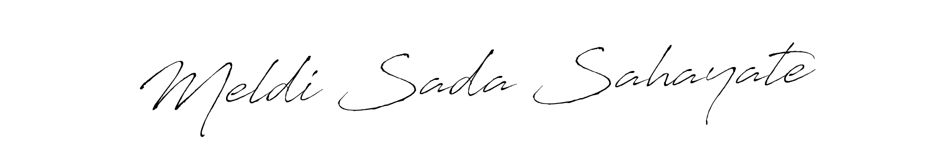 Meldi Sada Sahayate stylish signature style. Best Handwritten Sign (Antro_Vectra) for my name. Handwritten Signature Collection Ideas for my name Meldi Sada Sahayate. Meldi Sada Sahayate signature style 6 images and pictures png
