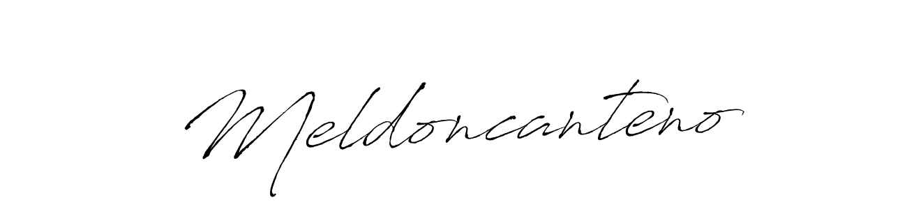 Make a beautiful signature design for name Meldoncanteno. With this signature (Antro_Vectra) style, you can create a handwritten signature for free. Meldoncanteno signature style 6 images and pictures png