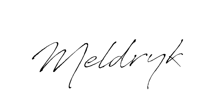 Use a signature maker to create a handwritten signature online. With this signature software, you can design (Antro_Vectra) your own signature for name Meldryk. Meldryk signature style 6 images and pictures png