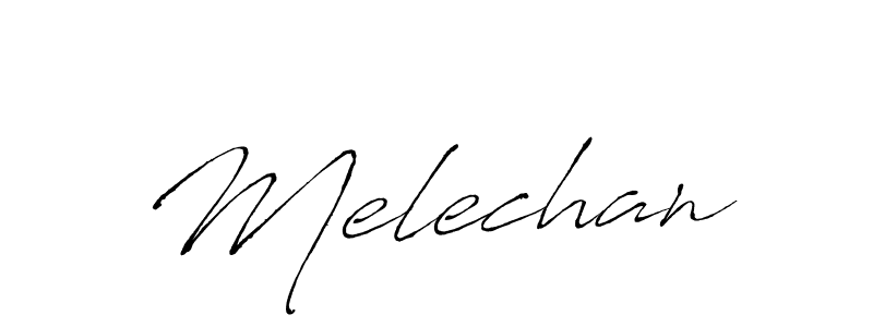 Melechan stylish signature style. Best Handwritten Sign (Antro_Vectra) for my name. Handwritten Signature Collection Ideas for my name Melechan. Melechan signature style 6 images and pictures png