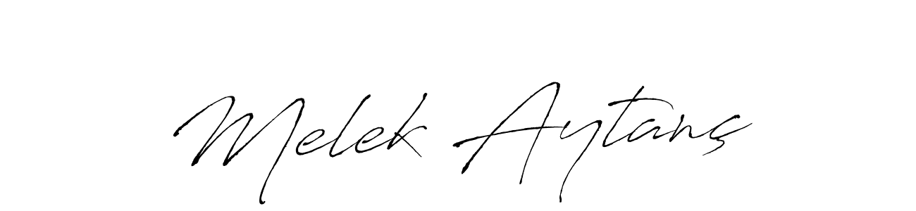 How to make Melek Aytanç name signature. Use Antro_Vectra style for creating short signs online. This is the latest handwritten sign. Melek Aytanç signature style 6 images and pictures png