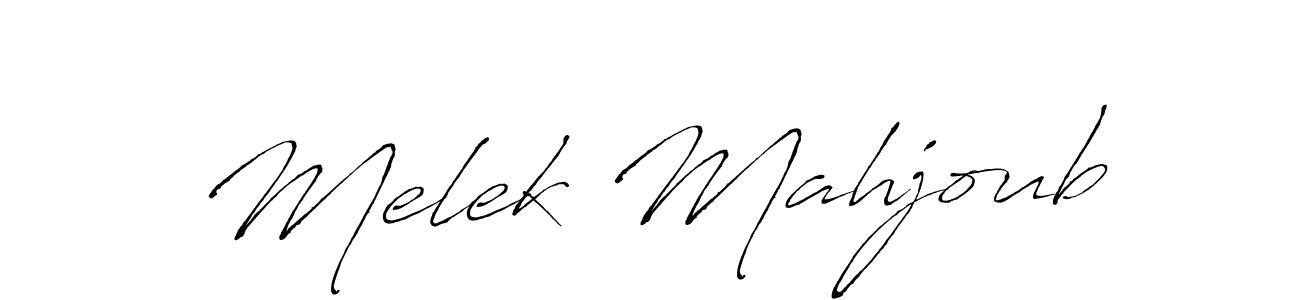 Similarly Antro_Vectra is the best handwritten signature design. Signature creator online .You can use it as an online autograph creator for name Melek Mahjoub. Melek Mahjoub signature style 6 images and pictures png