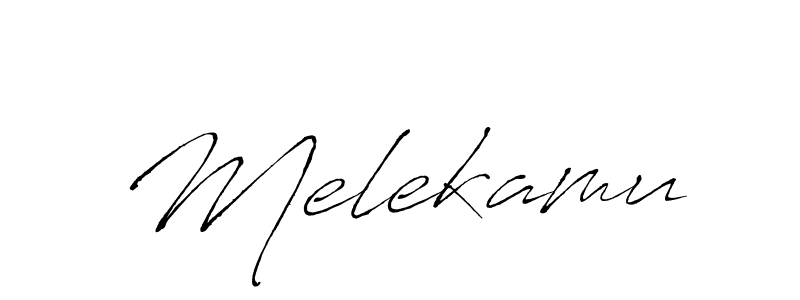 Melekamu stylish signature style. Best Handwritten Sign (Antro_Vectra) for my name. Handwritten Signature Collection Ideas for my name Melekamu. Melekamu signature style 6 images and pictures png