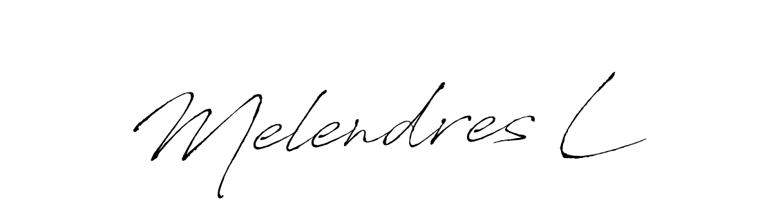 Also You can easily find your signature by using the search form. We will create Melendres L name handwritten signature images for you free of cost using Antro_Vectra sign style. Melendres L signature style 6 images and pictures png