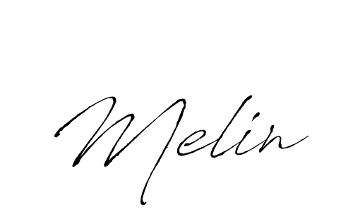 Design your own signature with our free online signature maker. With this signature software, you can create a handwritten (Antro_Vectra) signature for name Melin. Melin signature style 6 images and pictures png