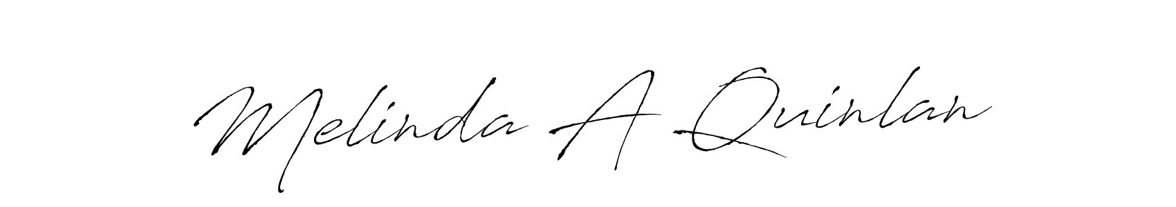 Design your own signature with our free online signature maker. With this signature software, you can create a handwritten (Antro_Vectra) signature for name Melinda A Quinlan. Melinda A Quinlan signature style 6 images and pictures png