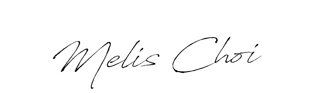 How to make Melis Choi name signature. Use Antro_Vectra style for creating short signs online. This is the latest handwritten sign. Melis Choi signature style 6 images and pictures png