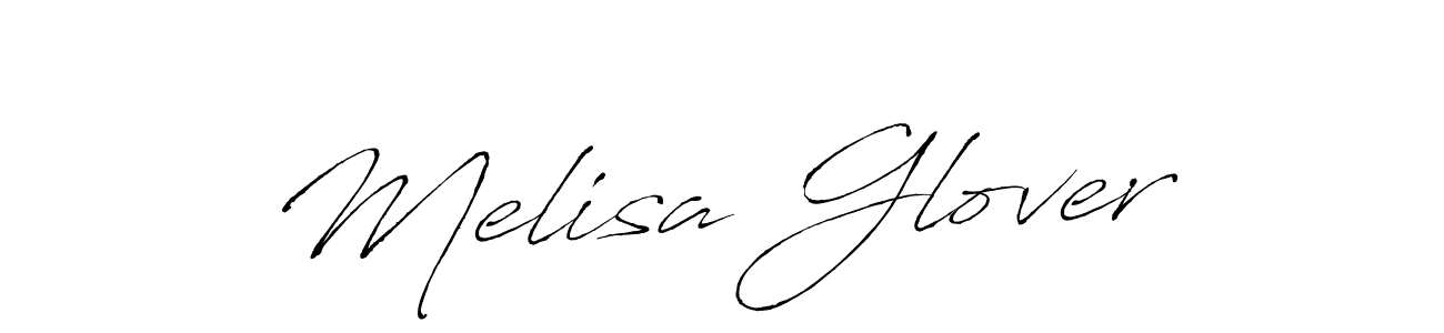 Melisa Glover stylish signature style. Best Handwritten Sign (Antro_Vectra) for my name. Handwritten Signature Collection Ideas for my name Melisa Glover. Melisa Glover signature style 6 images and pictures png