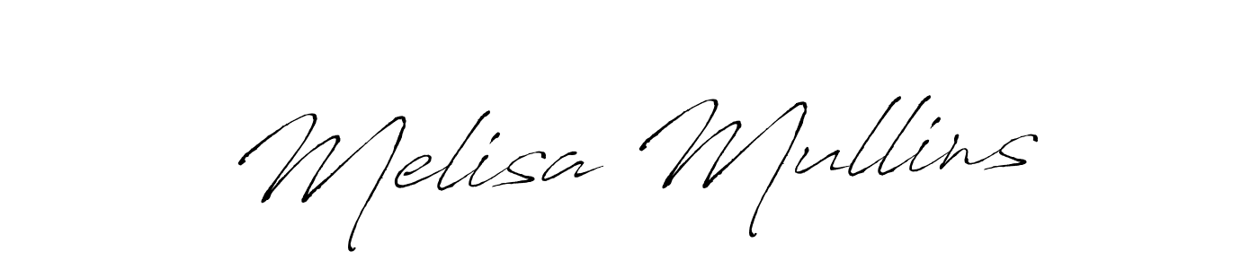How to make Melisa Mullins name signature. Use Antro_Vectra style for creating short signs online. This is the latest handwritten sign. Melisa Mullins signature style 6 images and pictures png