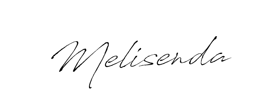 Use a signature maker to create a handwritten signature online. With this signature software, you can design (Antro_Vectra) your own signature for name Melisenda. Melisenda signature style 6 images and pictures png