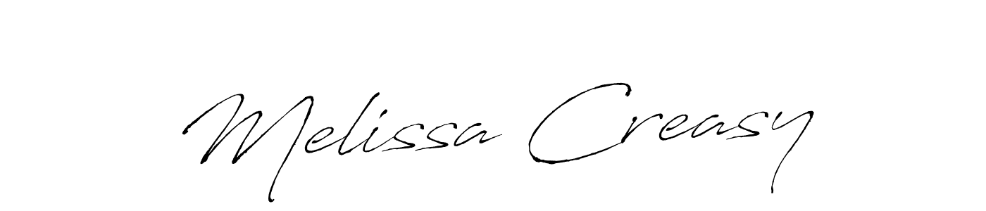 Make a beautiful signature design for name Melissa Creasy. With this signature (Antro_Vectra) style, you can create a handwritten signature for free. Melissa Creasy signature style 6 images and pictures png
