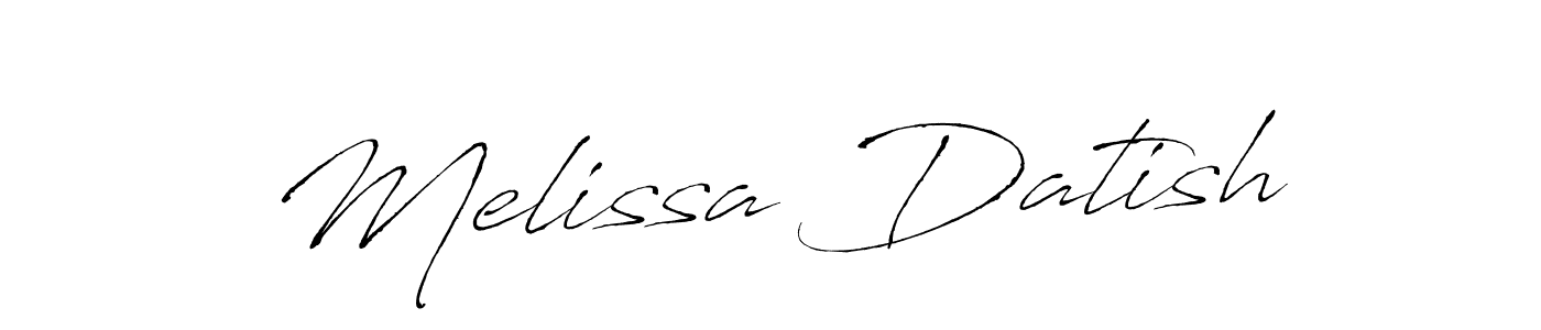 Create a beautiful signature design for name Melissa Datish. With this signature (Antro_Vectra) fonts, you can make a handwritten signature for free. Melissa Datish signature style 6 images and pictures png