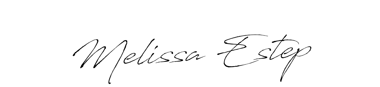Use a signature maker to create a handwritten signature online. With this signature software, you can design (Antro_Vectra) your own signature for name Melissa Estep. Melissa Estep signature style 6 images and pictures png