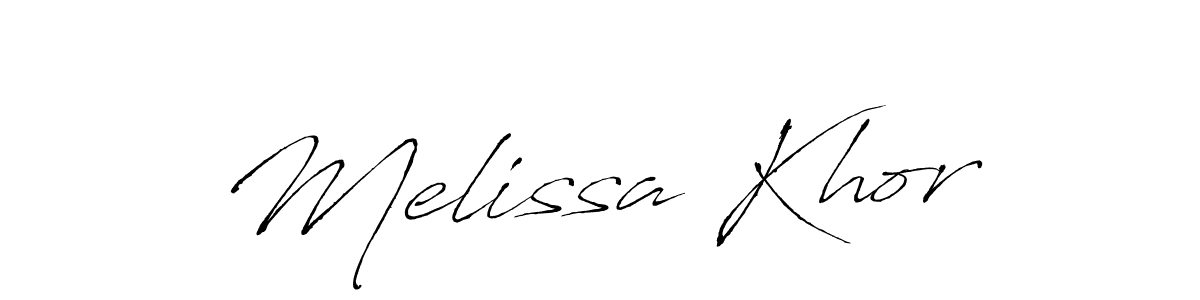 The best way (Antro_Vectra) to make a short signature is to pick only two or three words in your name. The name Melissa Khor include a total of six letters. For converting this name. Melissa Khor signature style 6 images and pictures png