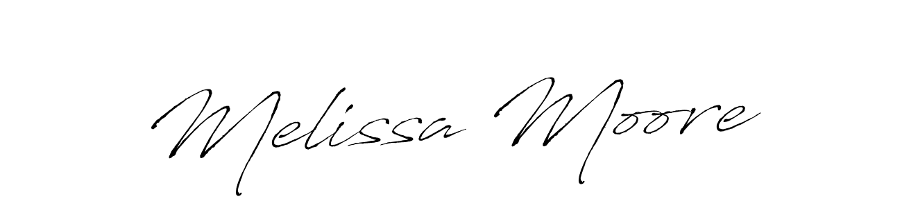 Create a beautiful signature design for name Melissa Moore. With this signature (Antro_Vectra) fonts, you can make a handwritten signature for free. Melissa Moore signature style 6 images and pictures png